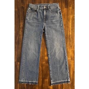 J Crew Women’s 25 Jeans '96 Kick Out High Rise Cropped Denim Raw Hem